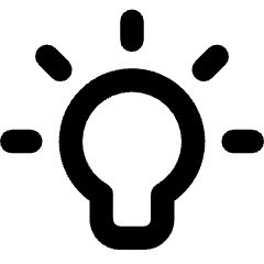 Lightbulb On Icon from Core Remix Set