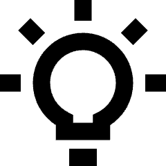 Lightbulb On Icon from Sharp Remix Set