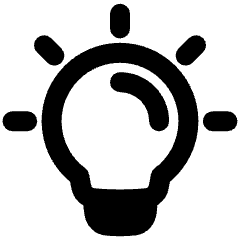 Lightbulb On Icon from Plump Remix Set