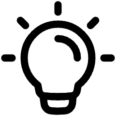Lightbulb On Icon from Plump Line Set