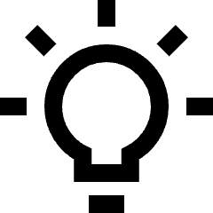 Lightbulb On Icon from Sharp Line Set