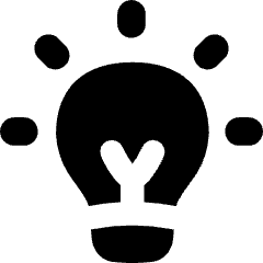 Lightbulb On Icon from Flex Solid Set