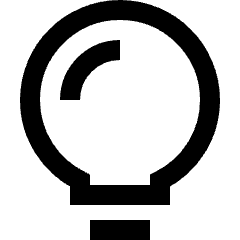 Lightbulb Icon from Sharp Line Set