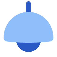 Lighting Decorative Ceiling Lamp Icon from Plump Flat Set