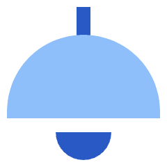 Lighting Decorative Ceiling Lamp Icon from Sharp Flat Set