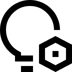 Lighting Setting Bolt Nut Icon from Sharp Line Set