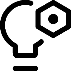 Lighting Setting Bolt Nut Icon from Core Line Set