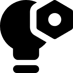 Lighting Setting Bolt Nut Icon from Core Solid Set