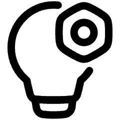 Lighting Setting Bolt Nut Icon from Plump Line Set