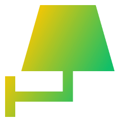 Lighting Wall Lamp Icon from Sharp Gradient Set