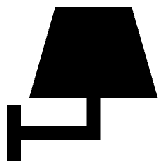 Lighting Wall Lamp Icon from Sharp Solid Set
