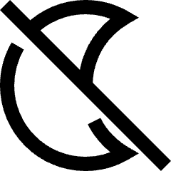 Night Bedtime Mode Off Icon from Sharp Line Set