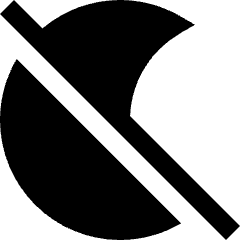Night Bedtime Mode Off Icon from Sharp Solid Set