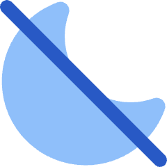 Night Bedtime Mode Off Icon from Plump Flat Set