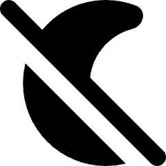 Night Bedtime Mode Off Icon from Core Solid Set