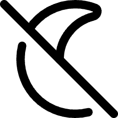 Night Bedtime Mode Off Icon from Core Line Set