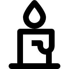 Light Candle 1 Icon from Nova Solid Set