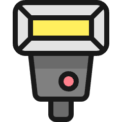 Photography Equipment Flash Light Icon from Ultimate Colors Set