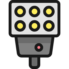 Photography Equipment Light 1 Icon from Ultimate Colors Set