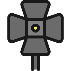 Photography Equipment Light 2 Icon from Ultimate Colors Set