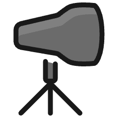 Photography Equipment Light 3 Icon from Ultimate Colors Set