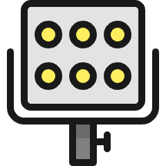 Photography Equipment Light Icon from Ultimate Colors Set
