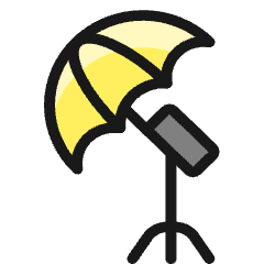 Photography Equipment Light Umbrella Icon from Ultimate Colors Set
