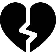 Favorite Heart Broken Icon from Nova Solid Set