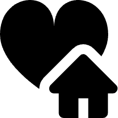 Favorite Heart Home Icon from Nova Solid Set