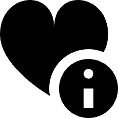 Favorite Heart Information Icon from Nova Solid Set
