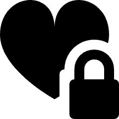 Favorite Heart Lock Icon from Nova Solid Set