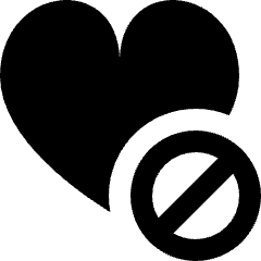 Favorite Heart Restrict Icon from Nova Solid Set