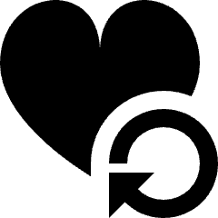 Favorite Heart Return Icon from Nova Solid Set