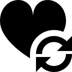 Favorite Heart Sync Refresh Icon from Nova Solid Set