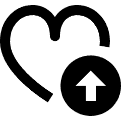 Favorite Heart Upload Icon from Nova Line Set
