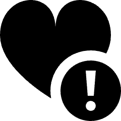 Favorite Heart Warning Icon from Nova Solid Set