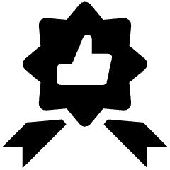 Thumbup Badge 1 Icon from Nova Solid Set