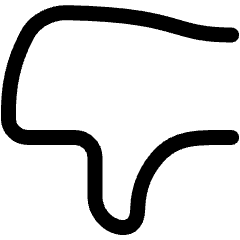 Dislike Icon from Ultimate Regular Set