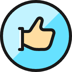 Like Circle Icon from Ultimate Colors Set