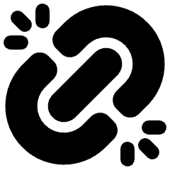 Broken Link 1 Icon from Plump Solid Set