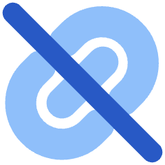 Broken Link 2 Icon from Plump Flat Set