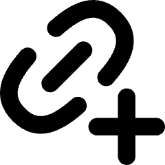 Link Chain Add Plus Icon from Flex Solid Set