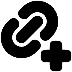 Link Chain Add Plus Icon from Plump Solid Set