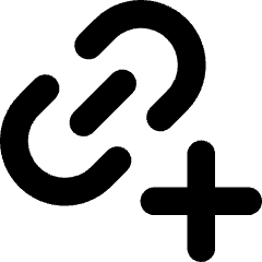 Link Chain Add Plus Icon from Core Solid Set