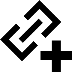Link Chain Add Plus Icon from Sharp Solid Set
