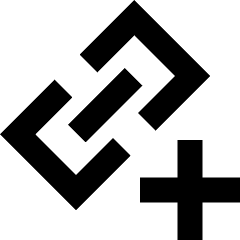 Link Chain Add Plus Icon from Sharp Remix Set