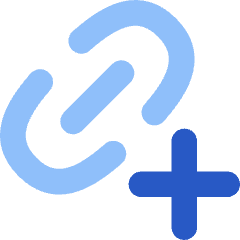 Link Chain Add Plus Icon from Flex Flat Set