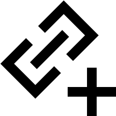 Link Chain Add Plus Icon from Sharp Line Set