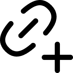 Link Chain Add Plus Icon from Flex Line Set