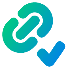 Link Chain Check Validate Icon from Plump Gradient Set